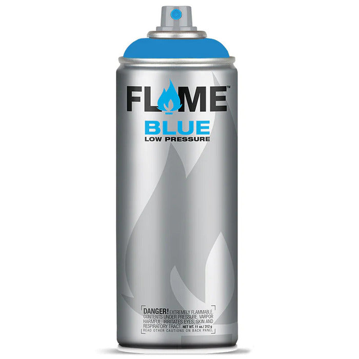 Flame Blue Spray Paint 400ml - Cool & Neutral Tones - Front View Of Cream Blue